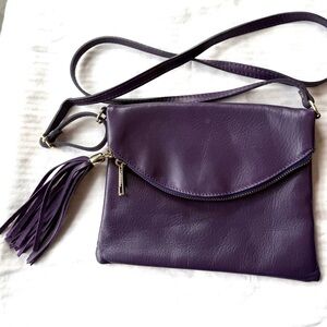 Tuscany Leather Purple Convertible Bag